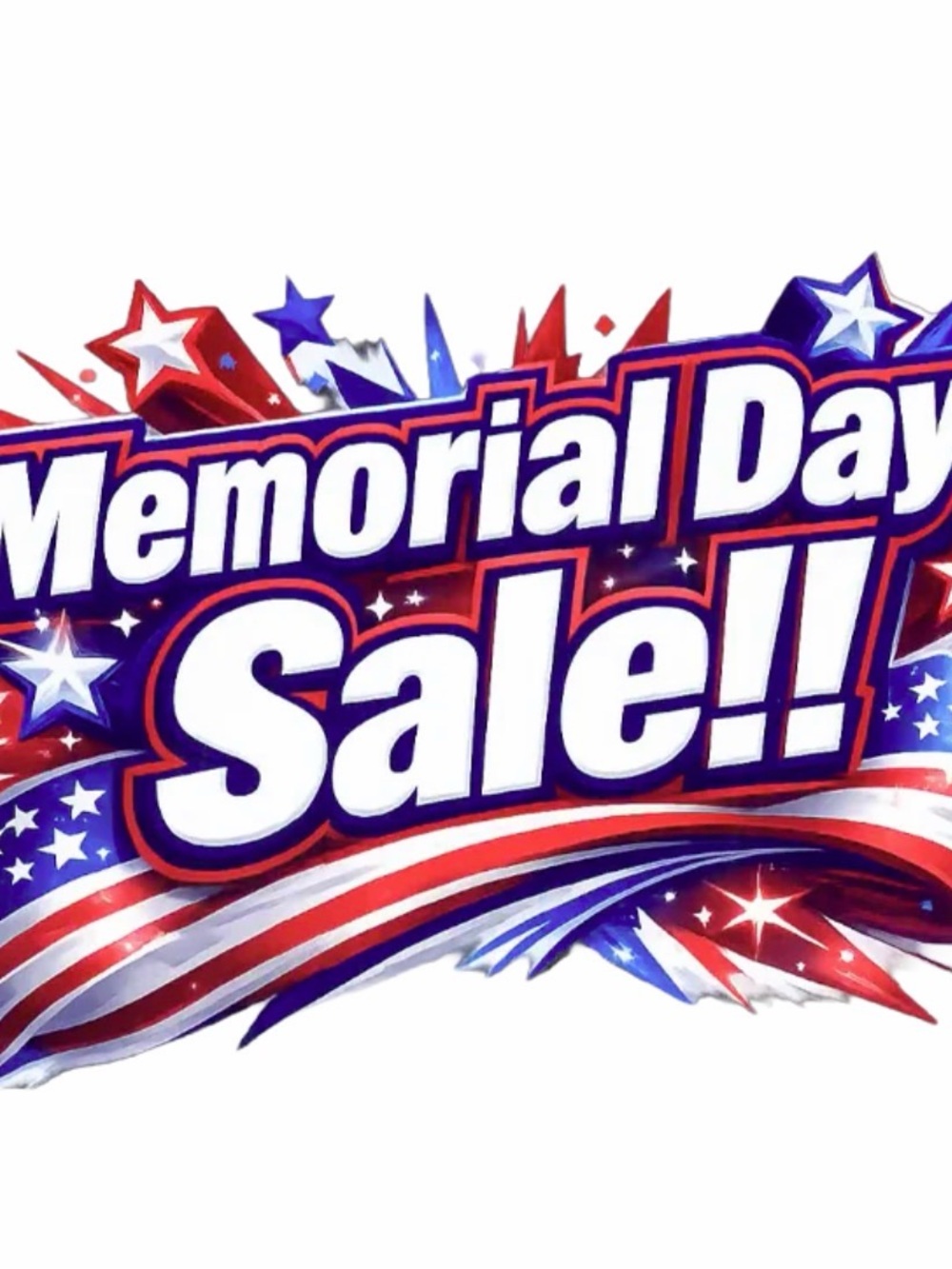 Memorial Day Sale!! Patriotic Red White Blue Graphic